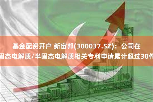基金配资开户 新宙邦(300037.SZ)：公司在固态电解质/半固态电解质相关专利申请累计超过30件