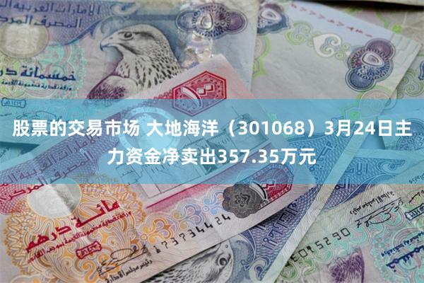 股票的交易市场 大地海洋（301068）3月24日主力资金净卖出357.35万元